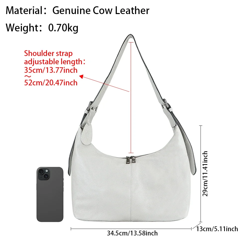 URBAN MASTER Genuine Leather Shoulder Bags, Luxury Minimalist Handbag, Top Layer Leather Crossbody Bag, Purse for Women 1683