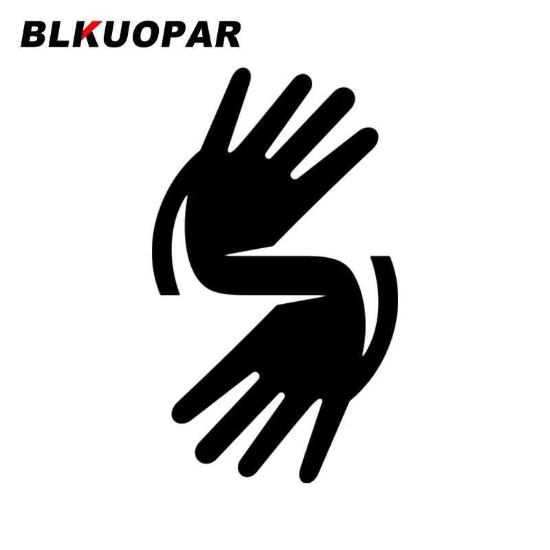 

Виниловая наклейка для автомобиля BLKUOPAR с логотипом руки, индивидуальная виниловая наклейка, водонепроницаемая защита от царапин на окна, мотоцикла, автомобиля, двери