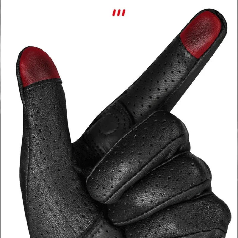 Winter Motorcycle Breathable Gloves for Men and Women, Motorcycle Leather, Carbon Fiber,Off-road Full Finger Gloves for Bicycles