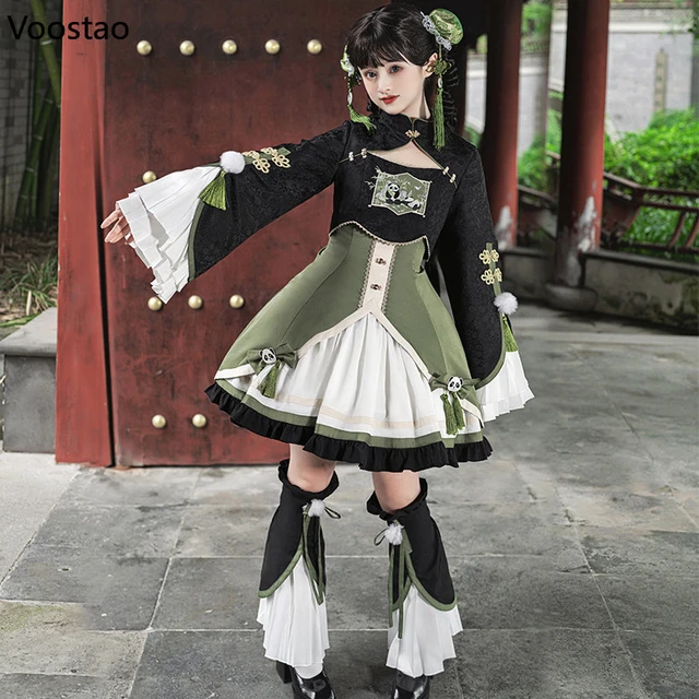 Saia Lolita japonesa para mulheres, lindo vestido Lolita, roupa kawaii para  meninas da escola, saia de fada, bonito e kawaii - AliExpress