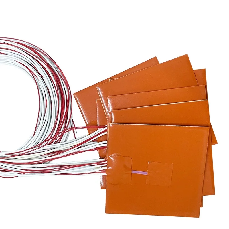 12V 24V 110V 220V Silicone Rubber Electric Heating Pads Heater Plate Baking Mat Adhesive NTC 100K Thermistor Temperature Sensor 5