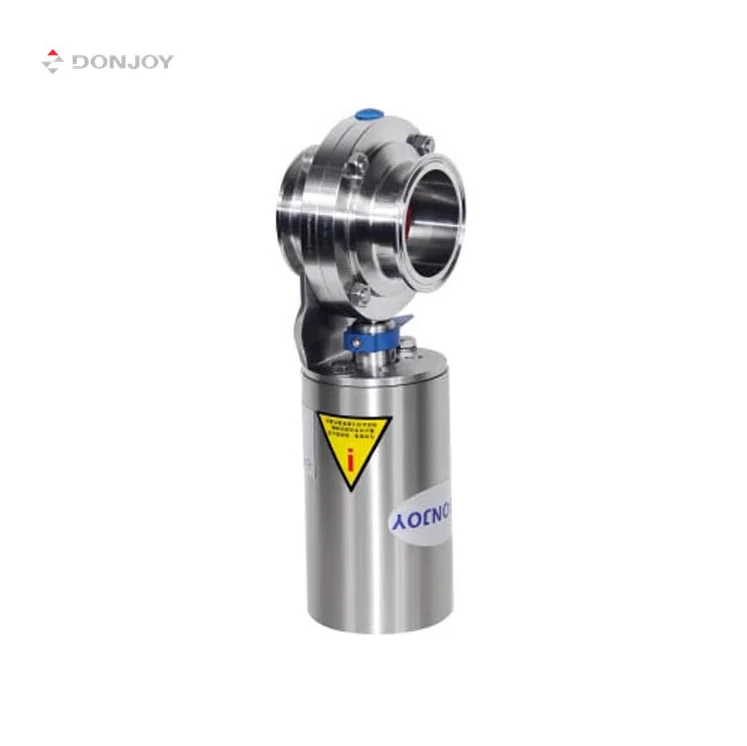 Donjoy Acciaio Inossidabile 304 316L Tri Clamp Valvola A Farfalla Ad Alte Prestazioni Valvola A Farfalla Sanitaria Valvola A Farfalla Pneumatica