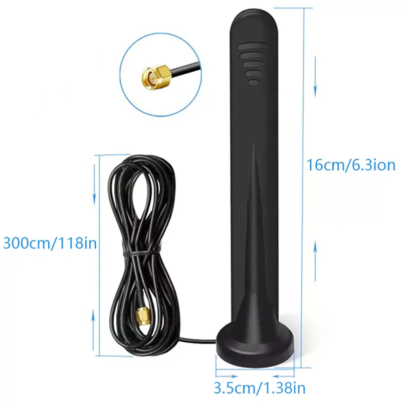 1Pc GSM 5G 소형 흡입형 안테나 실외 옴니 안테나 게인 5DBi 600-6000MHz TS9 CRC9 Wifi 라우터용 방수 자기 안테나