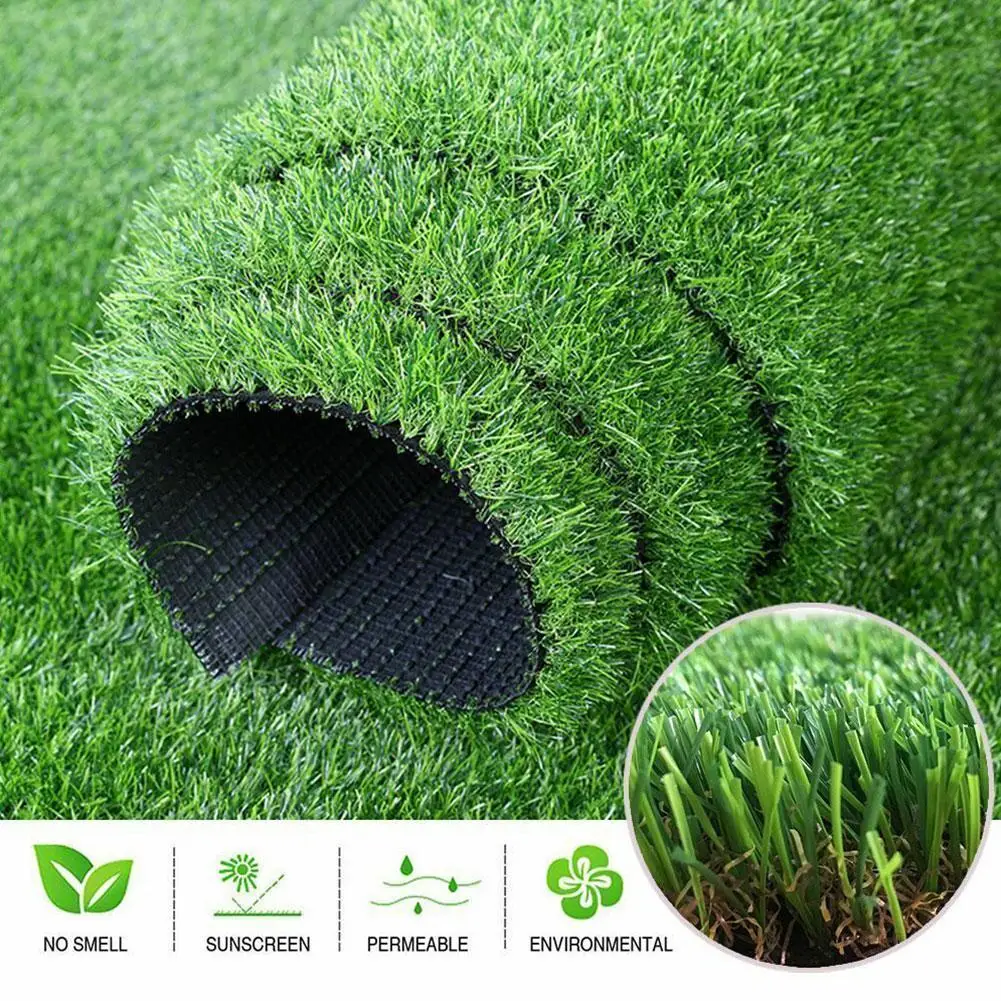 Grass Mat Green Artificial Grass Fake Lawn Landscape DIY Garden Simulation Moss Lawns Mats Indoor Garden Decorations Home Decor