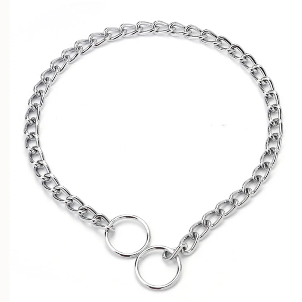 Pet Snake Chain Collar Dog Choke Collar Stainless Steel Ship Chain Dogs Adjustable Dog Training Choke Bulldog dog collar pet collar