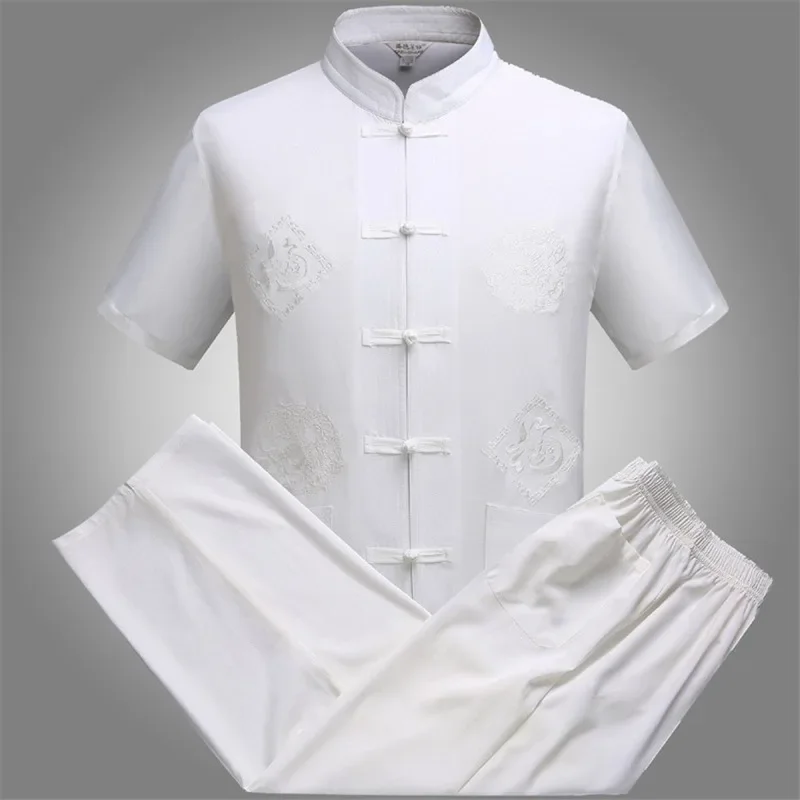 Tang Suit Traditional Chinese Clothing For Men Jackey Chinese Shirt Style News Year Top Pant Hanfu Kung Fu Clothing Blouse Party