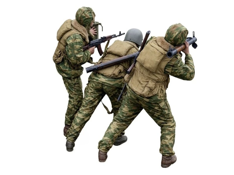 1/16 스케일 다이캐스트 수지 피규어 모델 키트 러시아 내부군이 적을 조준하고 있다(트럭 없음) 조립되지 않음 도색되지 않음