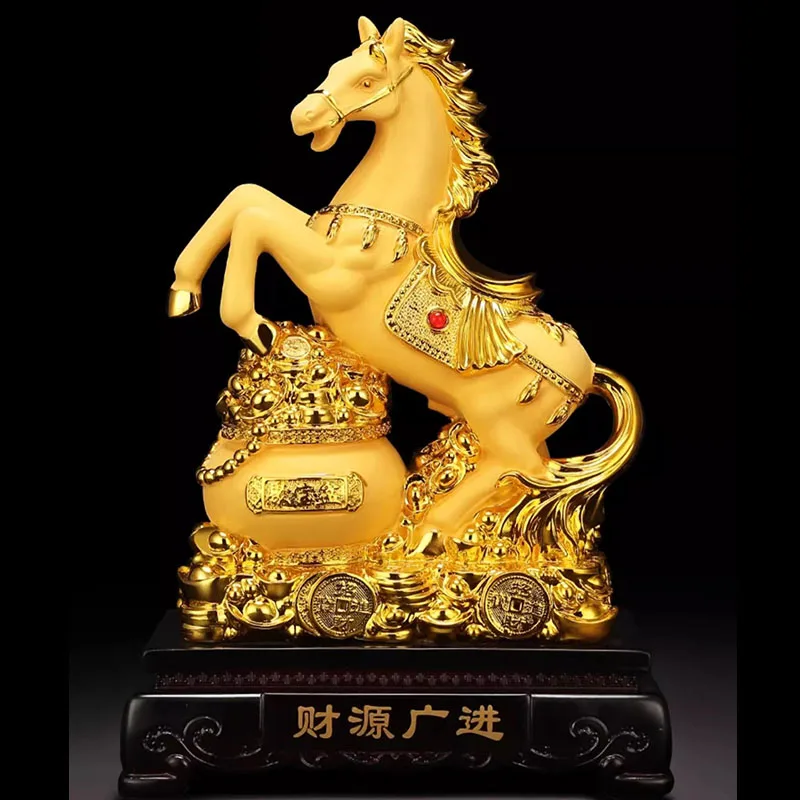 Resin Horse Ornaments for Home Decoration, New Home Furnishing, Christmas and Birthday Present, Lucky objects Figurines, Room De