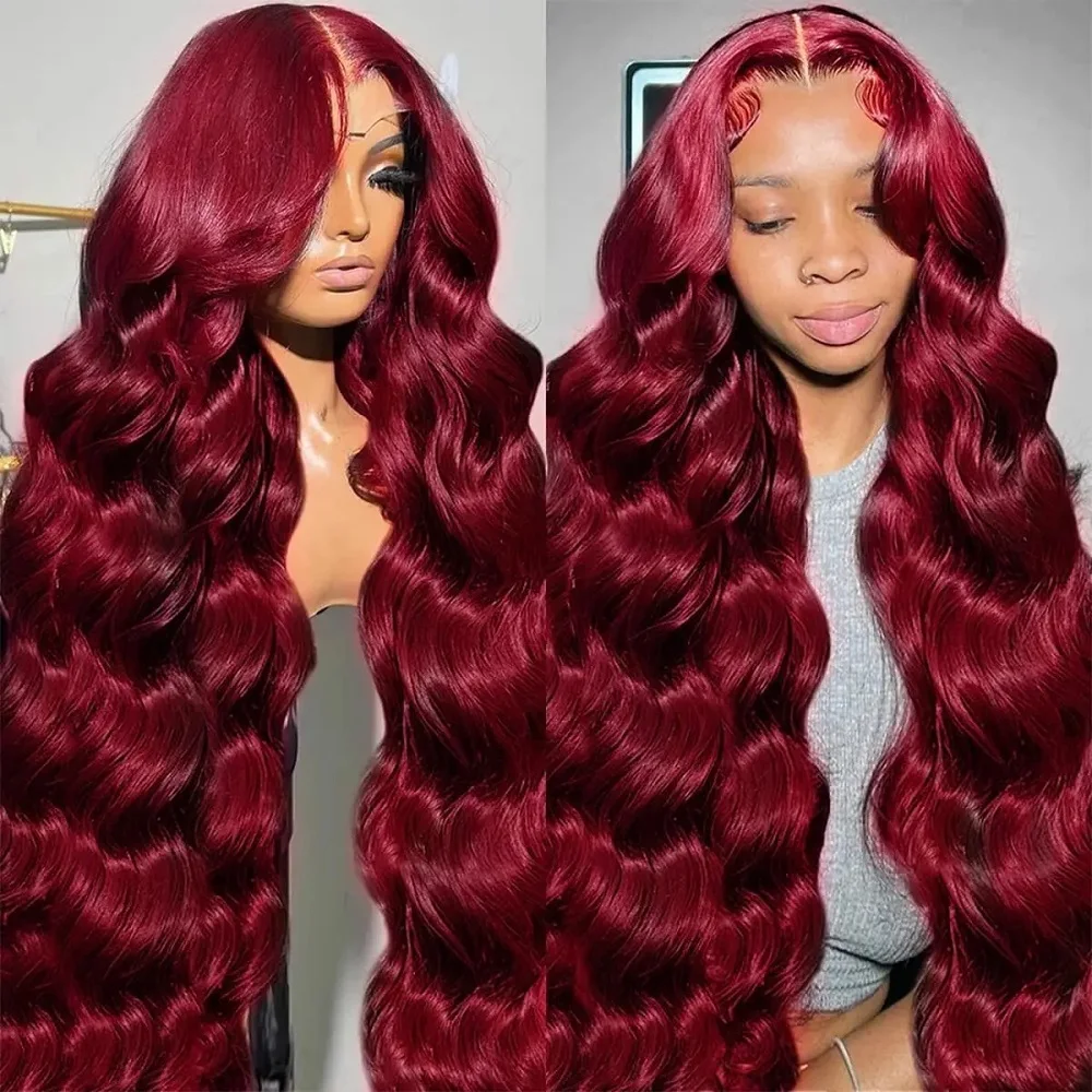 Burgundy 13x4 Body Wave Lace Front Wig