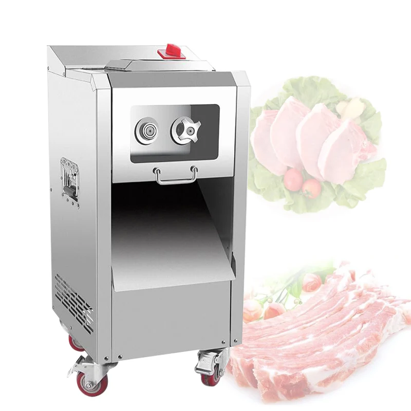 

Commercial Vertical Meat Cutting Machine Restaurant Cafeteria Automatic Fresh Meat Slicer Capable Of Cutting Into Shreds Dices