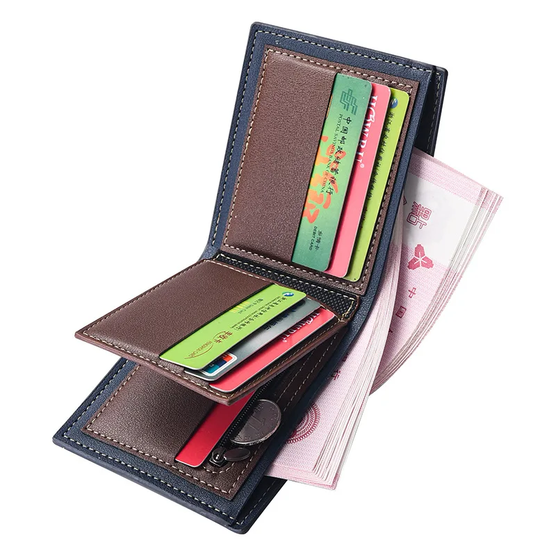 New Men's Wallet Short Business Youth Horizontal Light Luxury Multiple  Card Slot