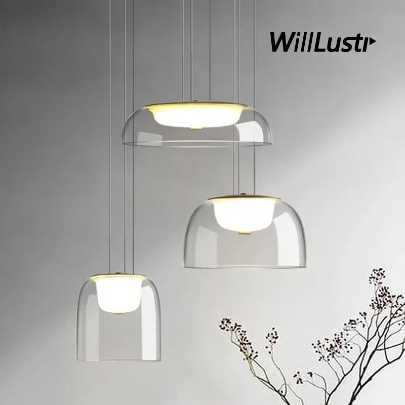 

Glass Pendant Lamp Creative LED Suspension Light Dinning Room Hotel Bar Affordable Luxury Hanging Ceiling Chandelier