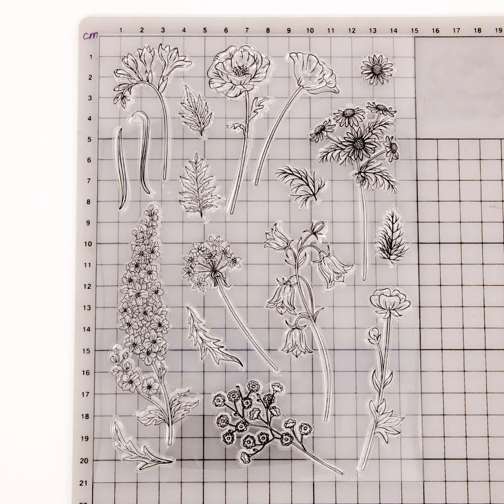 Bell Orchid Plant Decor Transparent Stamp for Clear Rubber Stamp Sheet Cling Scrapbooking Photo Album Papercard DIY Craft Making