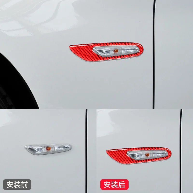 

FOR BMW 05-12 styles Old 3 Series red Carbon fiber pattern Interior Leaf board decorative stickers E90 E92 modification