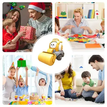 Children Cartoon Car Face Changing with Whistle Small Forklift Road Roller Bulldozer Excavator Inertia Toys for Kids Baby 5