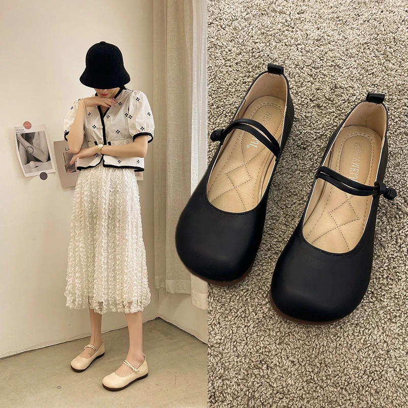Women's Spring Flat Shoes One Kick Shallow Mouth Anti-slip  Shoes for Women Outdoor Versatile Solid Color Zapatillas De Mujer 2