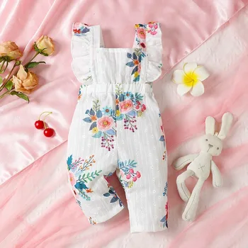 Floral Ruffle Baby Romper 1
