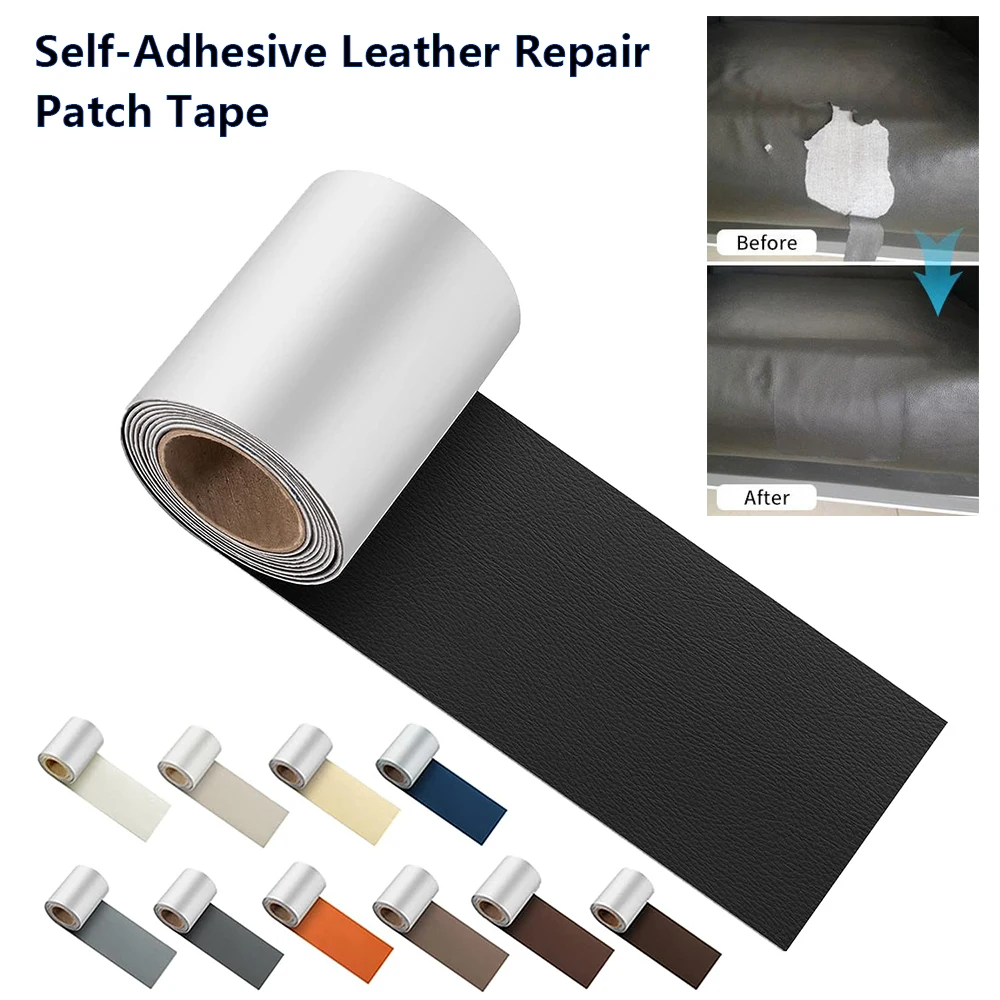  Leather Fix Repair Kit Leather Repair Patch for Furniture  Repair Tape Seat Leather Repair Adhesive Leather Patch Leather Couch Repair  Patch Leather (Gray 01,5x5 inch)