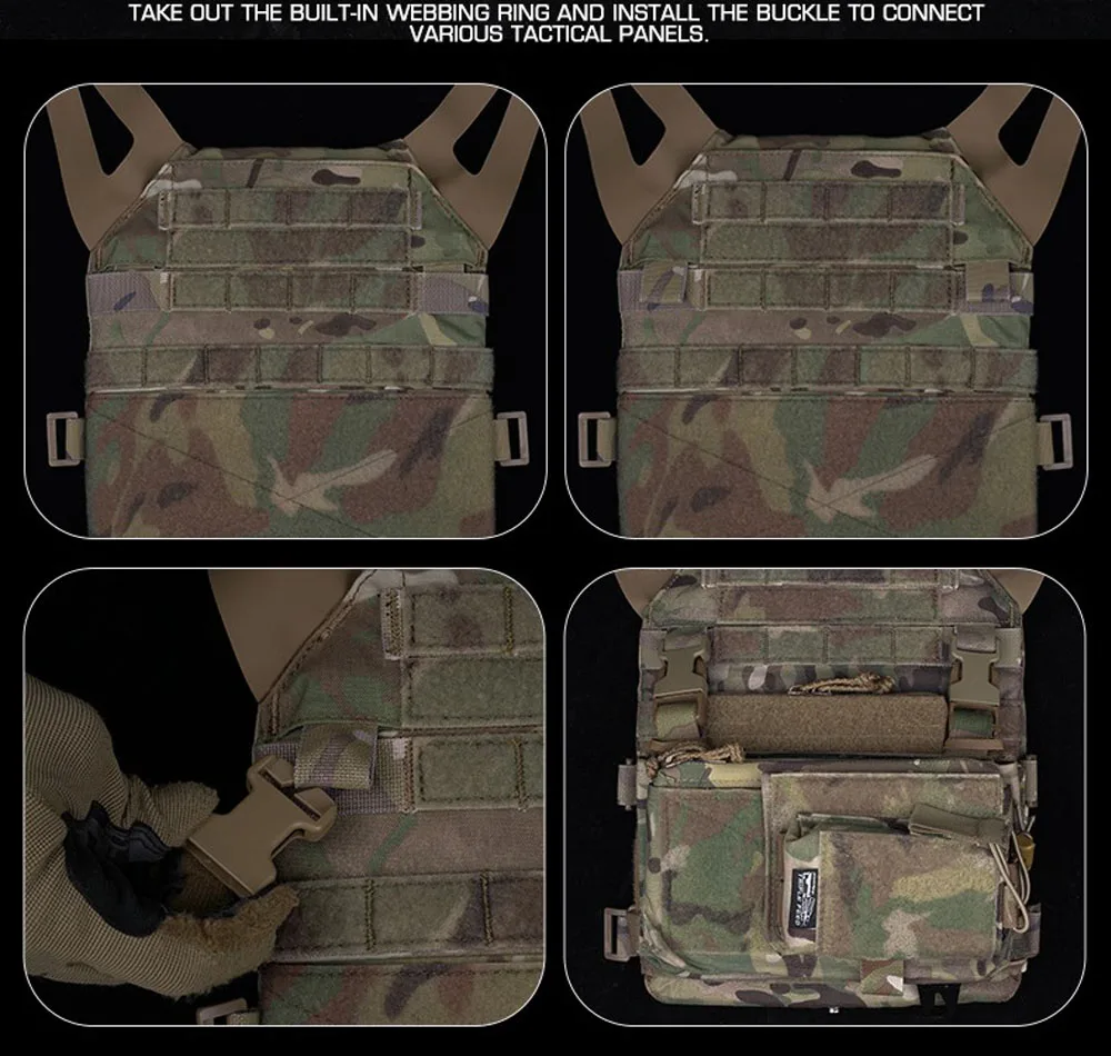 Taktische JPC Plate Carrier Weste 2,0 MOLLE Quick Release System Outdoor Jagd Kampf Training Körper Rüstung Schießen Airsoft Ausrüstung – Detail 11