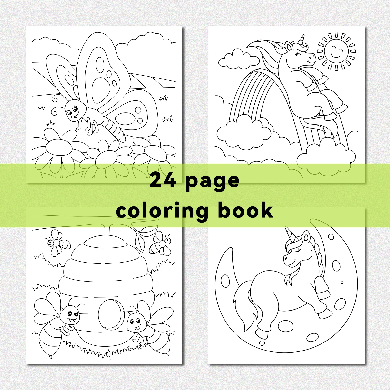 Coloring Book Featuring Plants Flowers and Cute Animals educational Graffiti Book for Adults and Teens 6