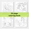 Coloring Book Featuring Plants Flowers and Cute Animals educational Graffiti Book for Adults and Teens 6