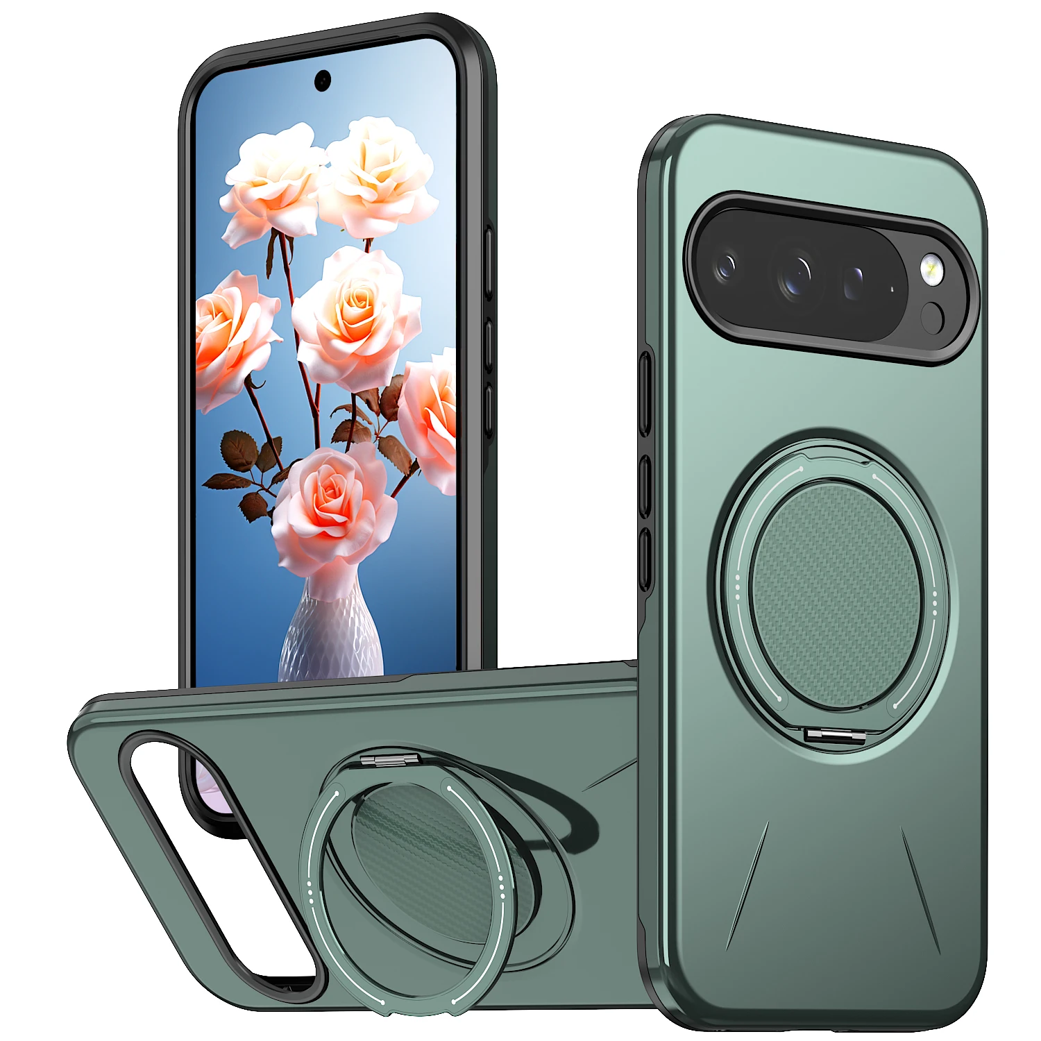 Magnetic 360° Rotating Phone Case with Shockproof Stand and Holder