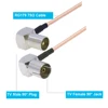 75Ohm RG179 câble TV mâle à femelle 90 ° prise à Angle droit 75Ω RG-179 Pigtail TV