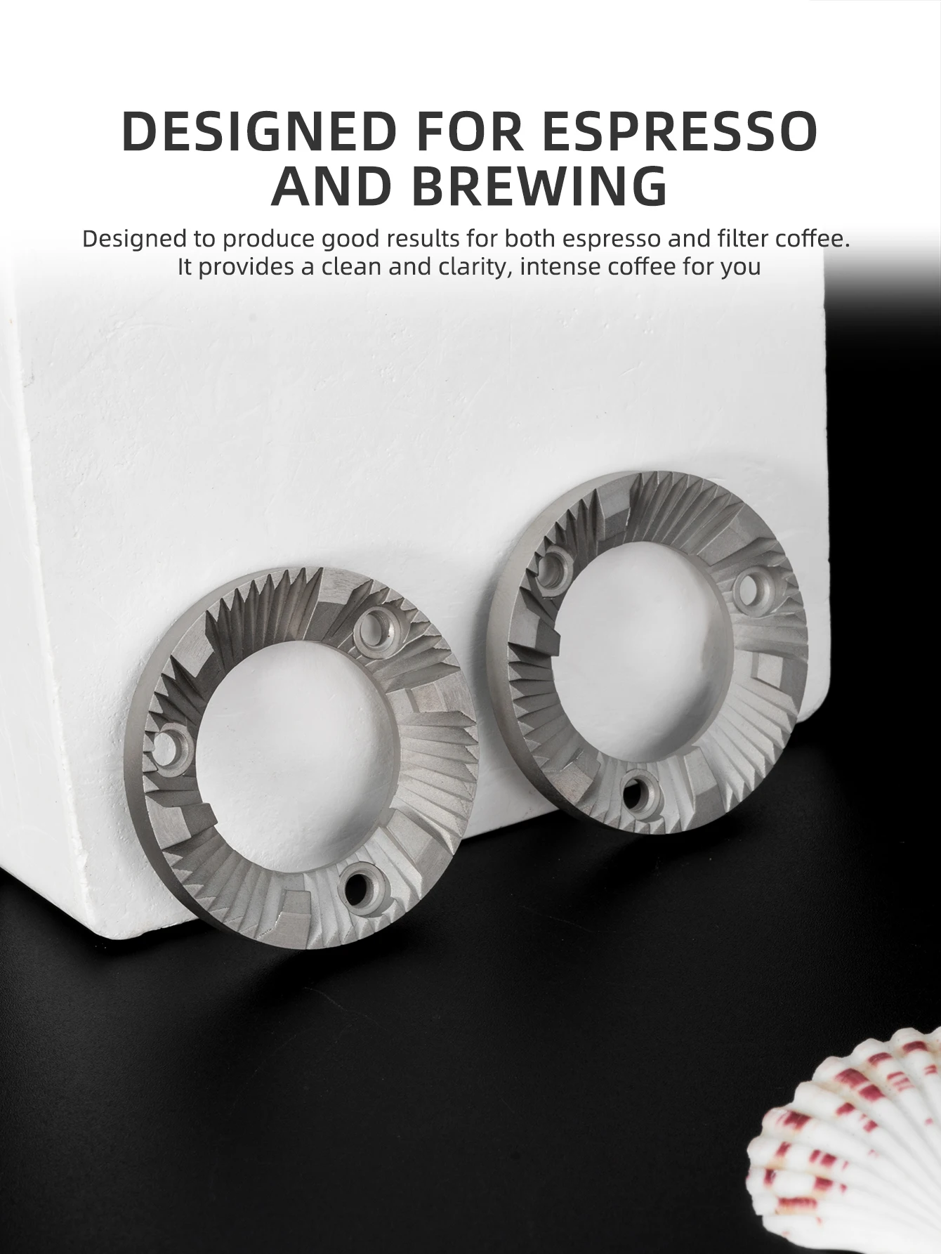 Description Picture 6 of itemPack of 2 Grinder Burrs Grinder Disc Grinder Accessories 40MM Cutter Disc Metal Texture for Bean