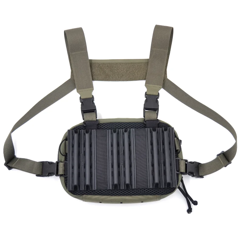 Sommer Taktische Weste Brust Rig Tasche Atmungsaktive Pad Gummi Dämpfung Pad Rückwand Haken Schleife Gurtband Hängen Platte Jagd Ausrüstung – Detail 15
