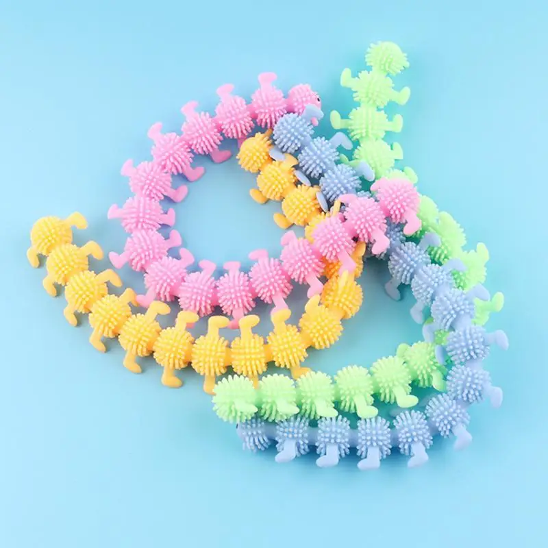 1pc Caterpillar Rope Anti Stress Toys Fidget Autism Vent Toys Decompression Toy Sqishy Toy For Kids Adults Relieves Anxiety atomic nee dohs Squeeze Toys