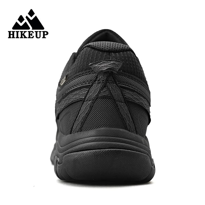 HIKEUP New Men Hiking Shoes High Quality Durable Leather Climbing Shoes Outdoor Walking Sneakers Rubber Sole Factory Outlet