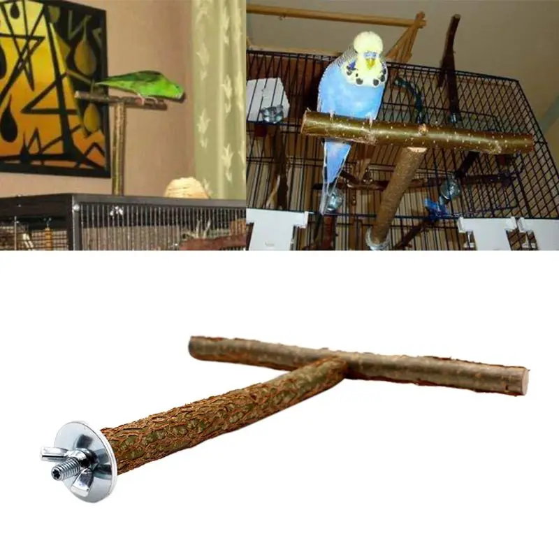 T-Shape Natural Wooden Birds Perches Standing Rack 18*15cm for Cockatiels Lovebirds Bird Cage Decor Accessories bird cage perches