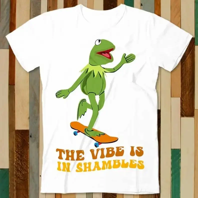 

Frog The Vibe Is In Shambles T Shirt Adult Unisex Men Women Retro Design Tee Vintage Top A4816