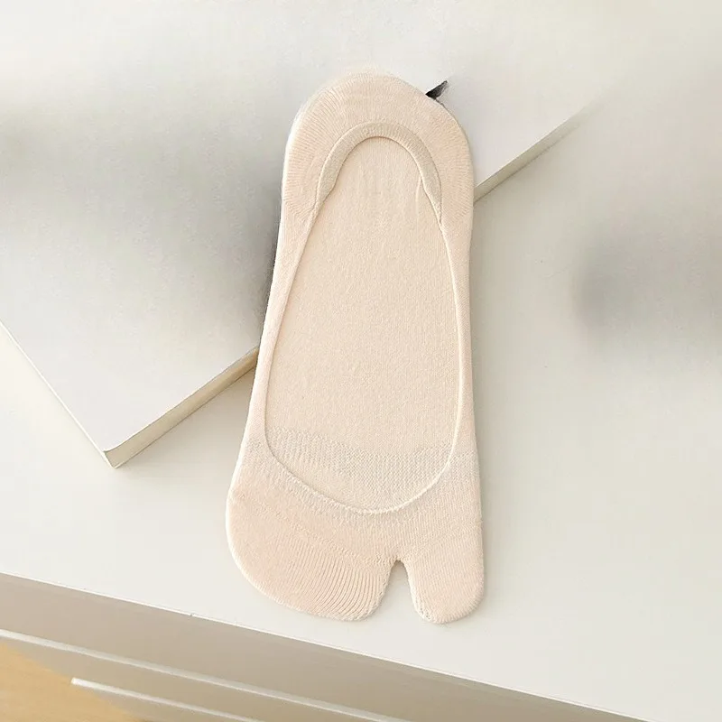1/5 Paar lässige, bequeme Bootssocken mit geteilter Zehenpartie und flachem Mund für Damen, Sommer, dünne, atmungsaktive, schweißabsorbierende Damensocken ﻿ – Detail 11