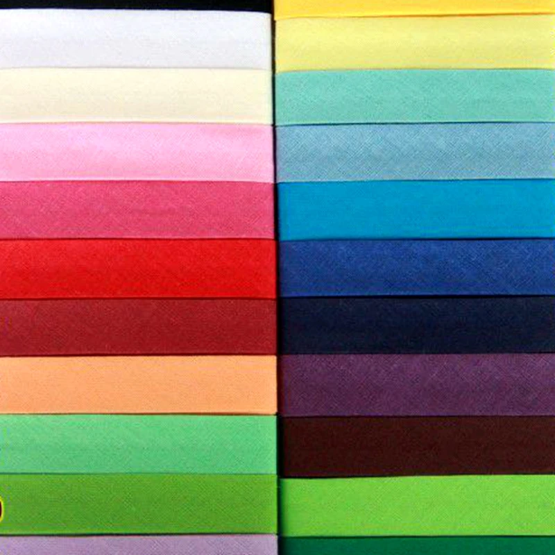 15mm 5/8" Width 10meters Cotton Bias Tape Ironed Single Fold Bias Binding Ribbon For DIY Craft Patchwork Sewing Accessories