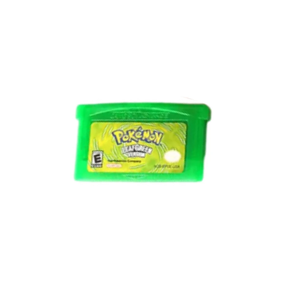 Game Card NDSL/GBM/GBASP GBA Game Cassette Classic Hot Selling Pocket Monster Red, Blue, Emerald, Fire Red Leaf 3