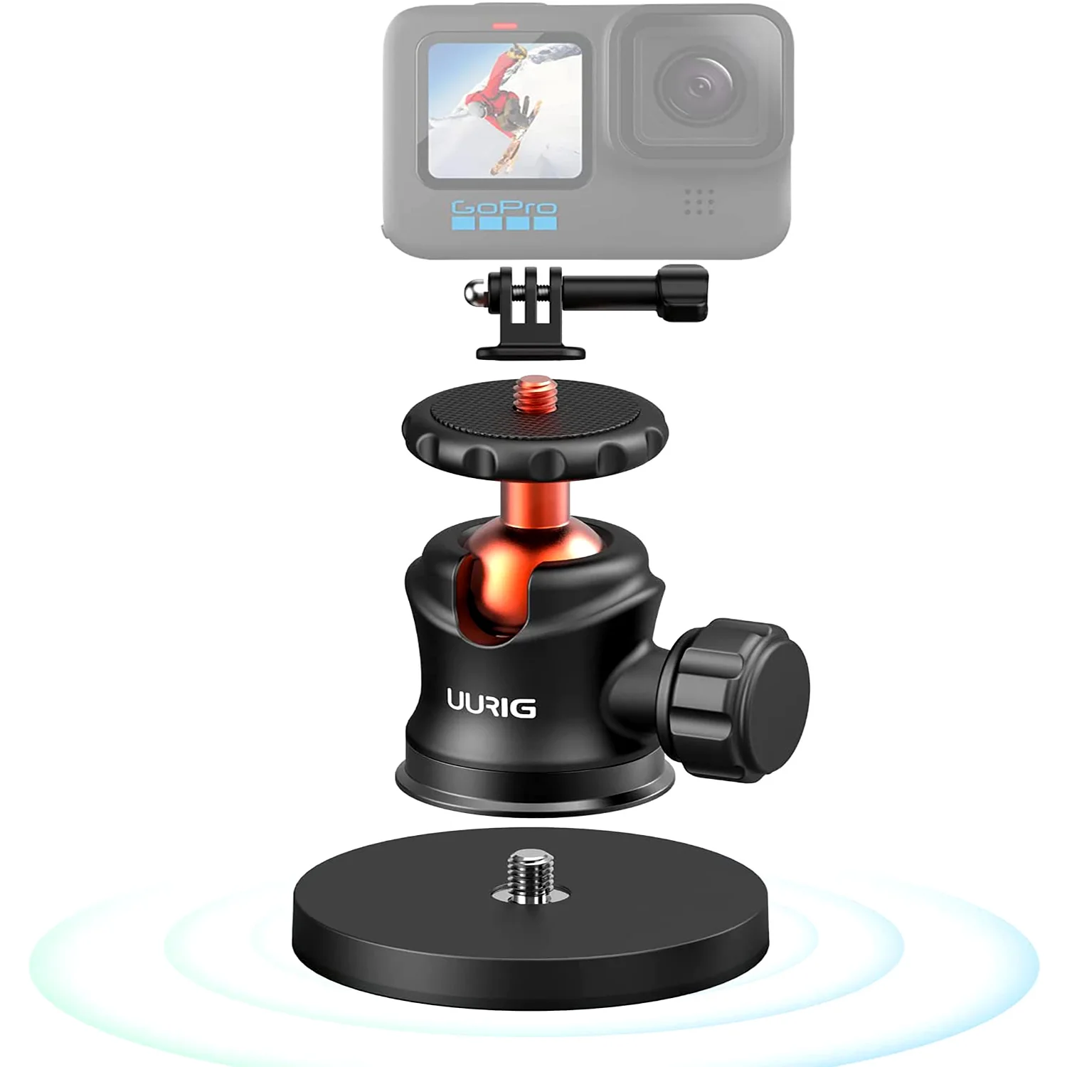 Nieuwe Sterke Magnetische Zuignap Mount Camera Houder Op Autoruit 360 Ball Head Voor Gopro 9 Action Camera - AliExpress