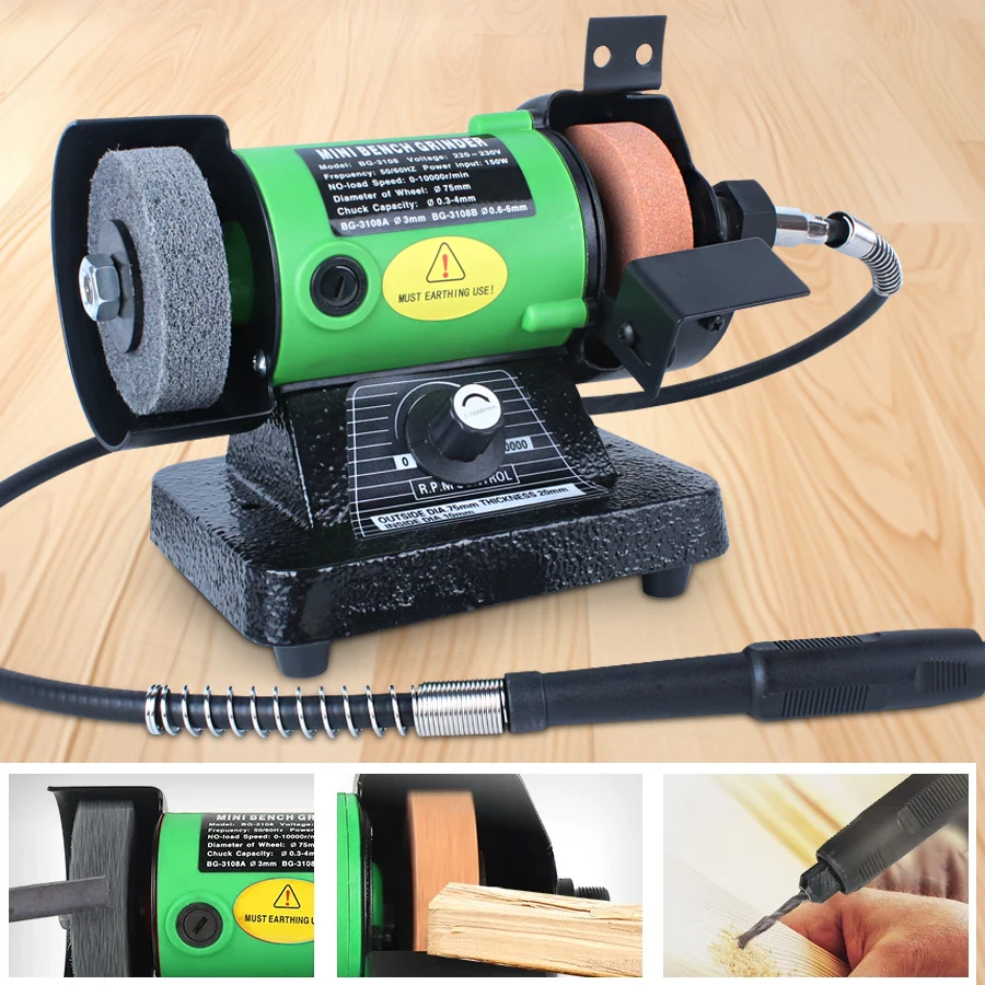 Multifunctional Desktop Sander Mini Carving Machine Knife Grinder Carving Pen for Wood Jade Polishing Grinding 150W