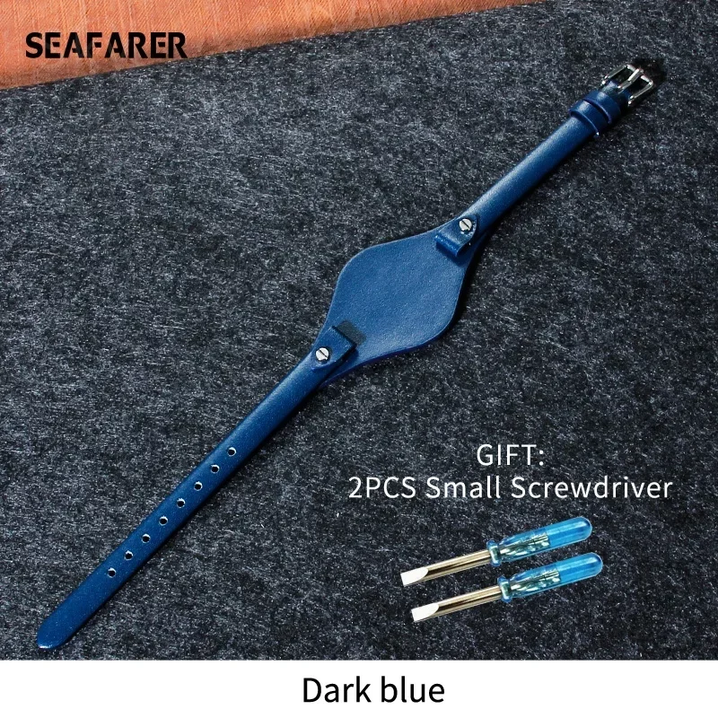 Elegant Women's Genuine Leather Watch Strap - Slim 8mm Bracelet Band