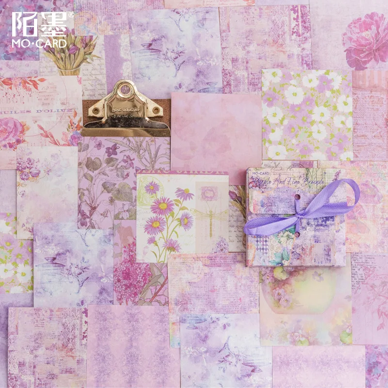 100 Sheets Vintage Craft Paper for DIY Handmade Album Scrapbook Diary Journal Craft Decoration Supplies - 2