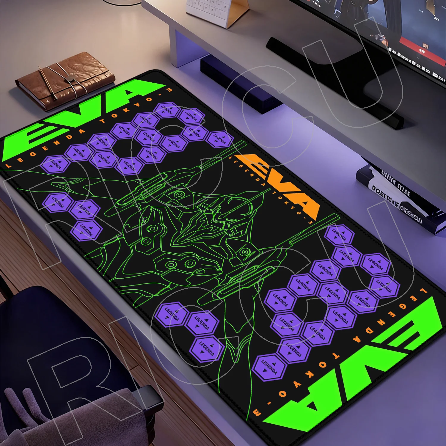 HD Printing Anime EVA Mouse Pad Keyboard Rug Kawai Rubber Accessories Non-slip