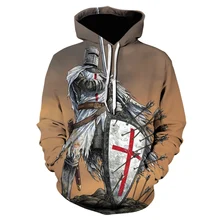 2021 novos hoodies masculinos e femininos 3d impressão templar armadura camisa masculina harajuku estilo casual moda camisola