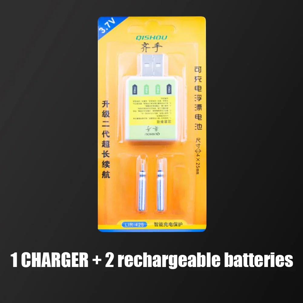 Night Fishing Electric Floats Light Luminous Rechargeable CR425 3.7V Battery USB Charger Set Buoy Tools Bobber Pesca Tackle