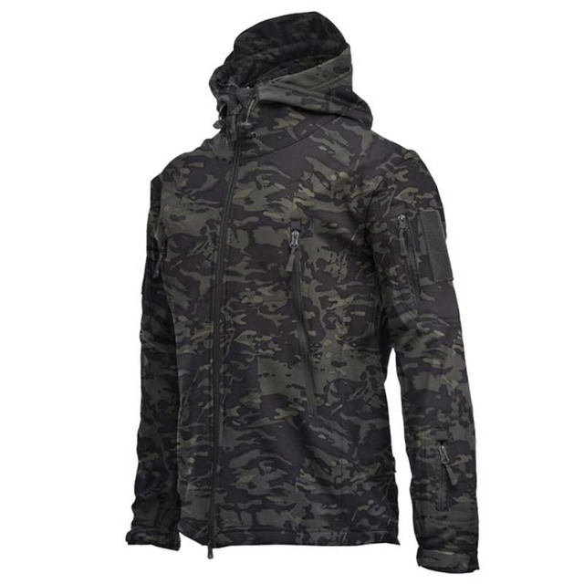 Shark Skin Soft Shell Jackets Men Tactical Windproof Waterproof jacket men Army Combat Jackets Mens Hooded Bomber Coats