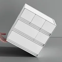 Multifunctional Plastic Stackable Storage Box Stackable Drawer Type Desktop Storage Box Jewelry Containers Bathroom 3