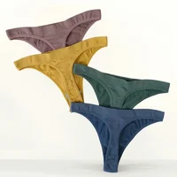 M-XL tongs pour femmes sans couture string culotte brésilienne sous-vêtements Sexy slips en coton taille basse tongs dames Lingerie 3