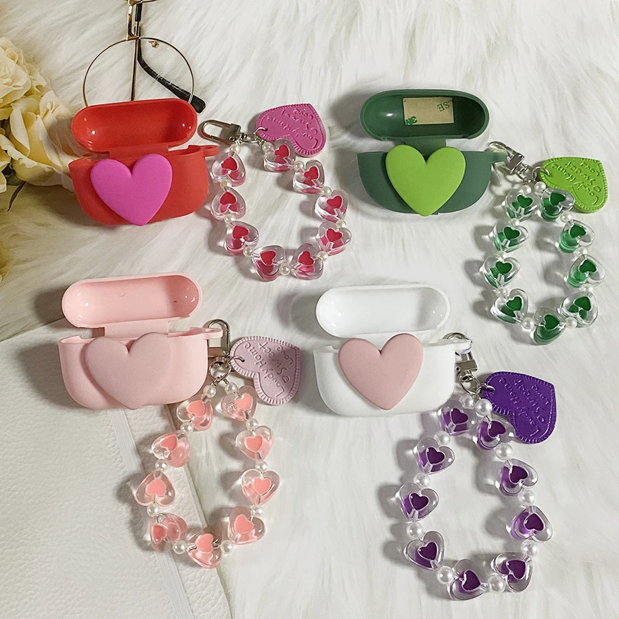 Per Xiaomi Buds 3T Pro Custodia Cute Love Auricolare Cover In Silicone Con Custodia Per Cordino Da Polso Per Xiaomi Buds 3 Pro Case