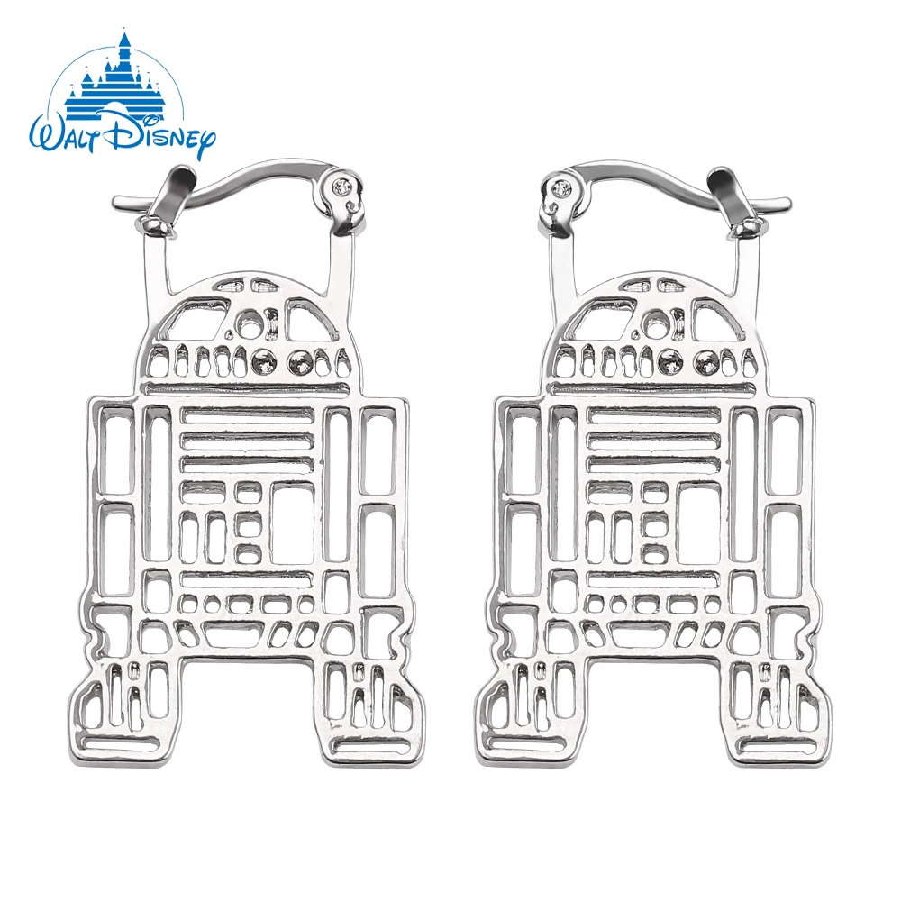 Disney Sci-Fi Movie Star Wars R2-D2 Tipo Orecchini Robot Fashion Trend Metal Rebel Alliance Openwork Orecchini Regali Per I Fan