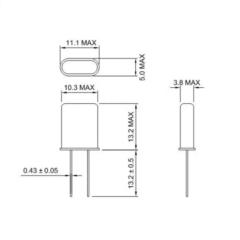 20PCS HC-49U In Line Quartz Crystal 3.579545MHZ 3.579MHZ Passive Crystal Resonator