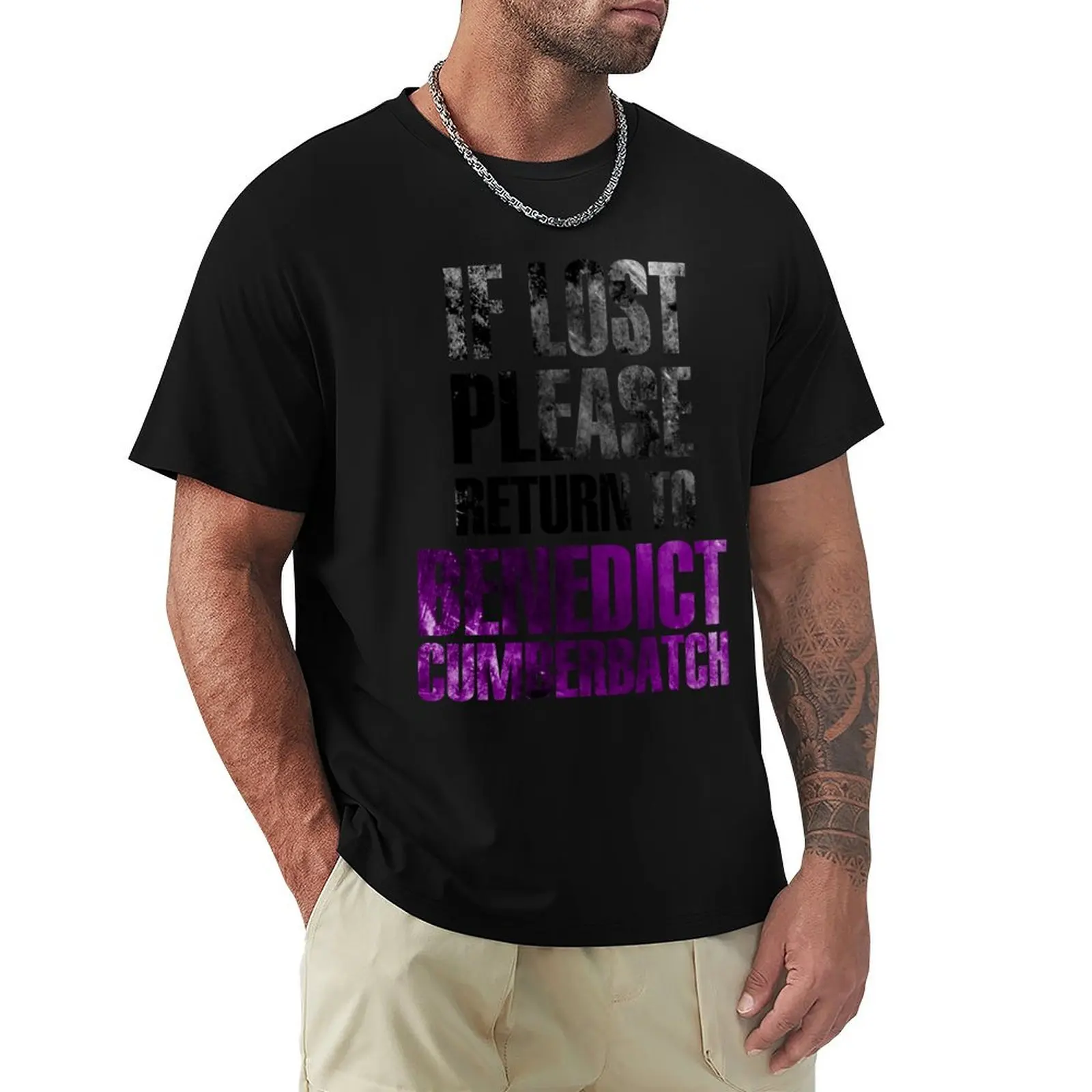 

If lost please return to Benedict Cumberbatch T-Shirt tops anime t shirts plus size tops men graphic tees